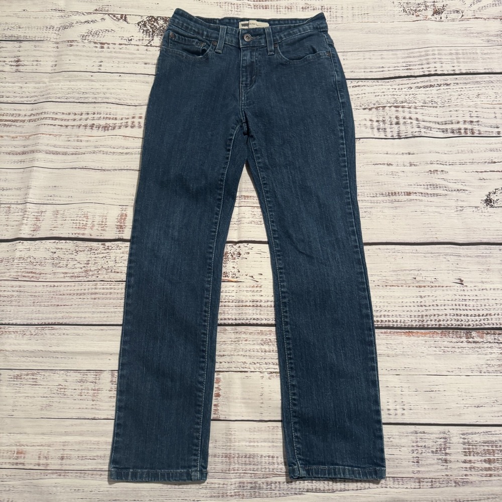 Levi's Jeans Blue Mid Rise Skinny Straight Leg Denim Women's Size 8 (Fits 26x24)